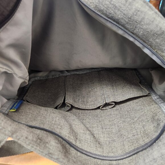 Mary & Martha Embroidered Tote Bag – Zippered Closure – Gray & Gold - Picture 7 of 10